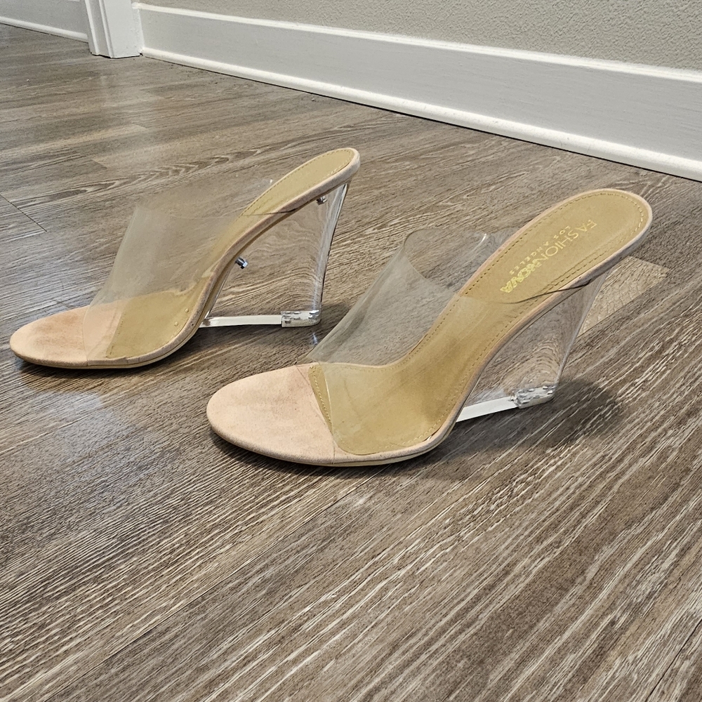 Clear heels